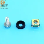 Yellow Zinc Plate Network Cabinet M5 Cage Nut Kit