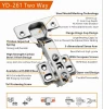 YOUDO Furniture Fittings Cabinet Two Way Force Hinge Concealed Kitchen Closet Cabinet Hinges