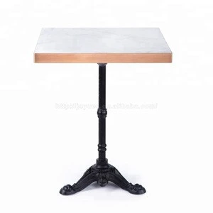 YT-019 marble top square restaurant tables, faux marble multi-layer plywood small fast food restaurant table