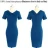 Import Z50946B Female Office dress Style Uniform Ladies Western Career Dress from China