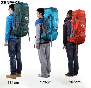 Zenpaks Outdoor Sports Camping Hiking Mountaineering Waterproof Backpack  Large Travel Daypacks Bags