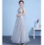 Import ZH1671D Wholesale women sleeveless pink lace long elegant bridesmaid dress from China