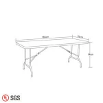 ZL-C183 / Cheap outdoor plastic folding rectangular dinning table
