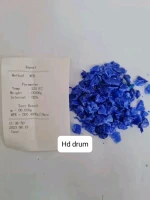 HDPE Blue Drum Flakes/ Grindings