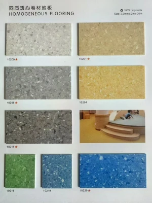 PVC homogeneous flooring