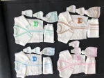 Factory Wholesale Newborn Baby 5 Receiving Set with Jacket, Sweater, Trousers, Socks, Cap