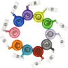 Custom decorative badge reel Retractable Badge Reel plastic epoxy printed Retractable with Alligator Clip