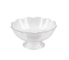 Plastic Flower-shaped Plate/ Bowl With High Base