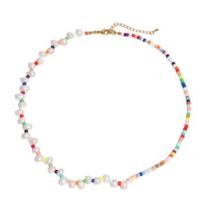 Simulate Pearl Beads Fashion Necklace For Women Oem Odm Jewelery Wholsale Manufacture