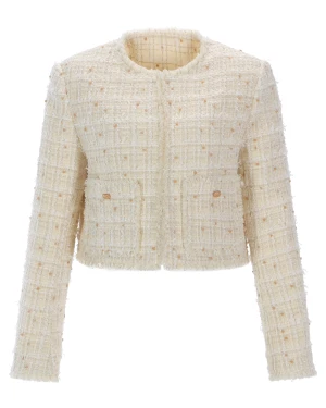 Ladies’ woollen/tweed blazer jacket(T84222)