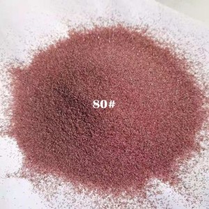 Red garnet sand mesh 80 used for waterjet cutting