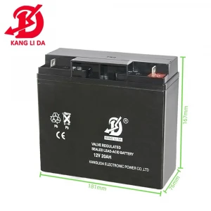 kanglida battery 12v 20ah storage battery for UPS lead acid battery low self-discharge