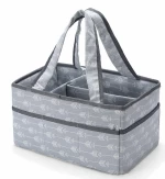 Kiddale Baby Diaper Caddy Organizer Basket Bag, Foldable and Portable