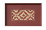 Deep red framed painting