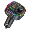 Car Charger FM Transmitter blue tooth 5.0, Led Display Voice assistant