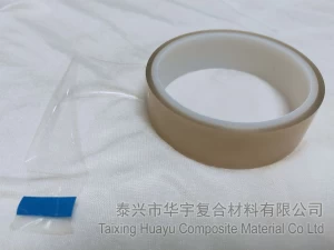 Transparent FEP film tape with silicone adhesive no liner