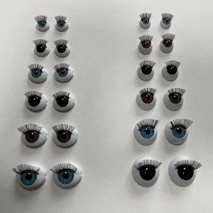 Plastic Oval Fix Doll Eyes with Eyelash