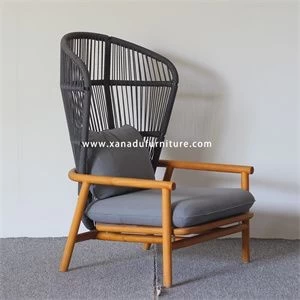 Xanadu furniture modern garden outdoor aluminum mesh sling dining chair waterproof all weather chair