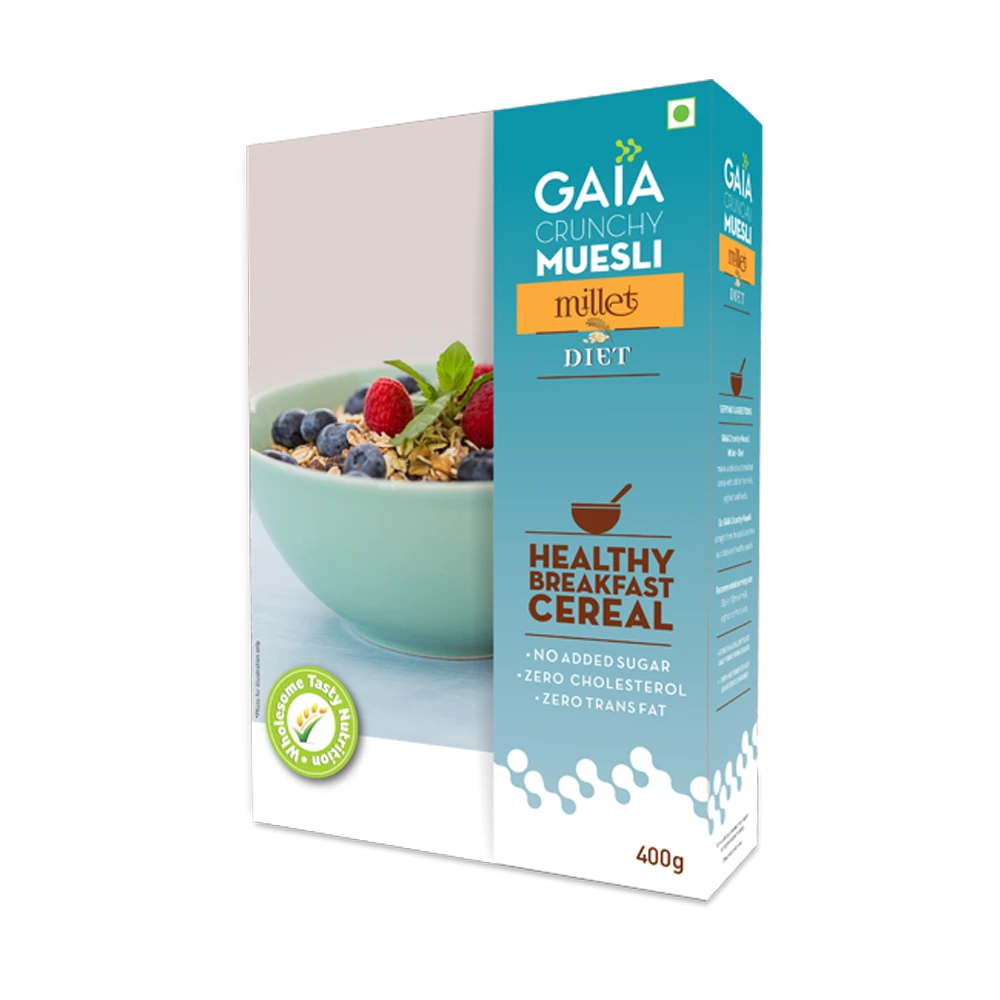 Gaia Crunchy Millet Muesli Diet from Gaia Good Health, India