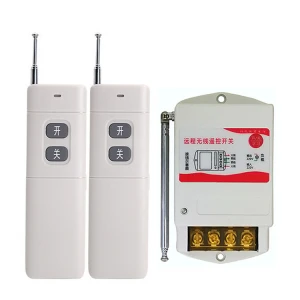 3000m long distance 220V Relay Wireless RF Remote Control Switch & 433MHz 2CH Remote Transmitter For Water Pump Factory Motor