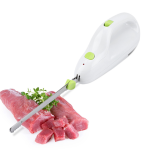 10 Inch Electric Bread Knife, 2 Interchangeable Stainless Steel Blades Serrated Carving Meat Knife Set