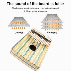Buy 10-tone Portable Wooden Musical Instrument Thumb Kalimba Finger ...