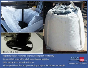 100% pp woven bitumen big bag, bitumen FIBC bag, 1000kg bitumen jumbo container bag