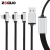 Import 10%0FF 2021 Crazy Sell  3 In 1 Style Type-C Micro USB Mobile Phone Charger USB Data Cable For Android Phone For iPhone from China
