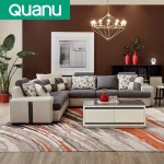 102117 Modern fabric u shape couch living room sofa set furniture designs