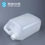 10L plastic barrel food grade square jerrycan HDPE 10 litre chemical drum translucent 10 KGS bucket container