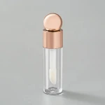10ml unique Shape Ball Decorated Cap Lip Gloss Tube Rose Gold Lip GlazeTube Custom Color Empty Container Packaging For Wholesale
