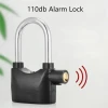110dB Alarm  Black Waterproof  Alarm Padlock Alarm Lock for Motorcycle Bike Bicycle