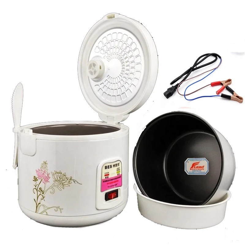 12V DC Rice Cooker 5L with alligator clip used battery powered/car/truck