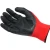 Import 13 gauge red polyester shell with black latex coated on palm crinkle finish work gloves from China