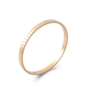 14K Yellow Gold Bracelet &amp; Bangles Width 6mm Trendy Style Simple Luxury Design Bracelet for Lover