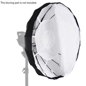 16-Pole 60cm Beauty Dish Folding Collapsible Softbox Flash Diffuser with Honeycomb Grid Bowens Mount for Studio Strobe Flash