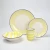 Import 16pcs stoneware  dinnerware set with printing,striped  printing ceramic tableware  set from China