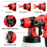 1.8/2.5MM Nozzle Spray Gun Paint 550W 220V 800ML High Power Spray Guns Home Electric Paint Sprayer Easy Spraying Clean