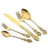 18/8 Restaurant Dinnerware Gold Royal Stainless Steel Dinnerware Set