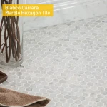1''x1'' hexagon carrara white stone kitchen wall marble mosaic tile backsplash bathroom floor mosaic tile marble mosaic