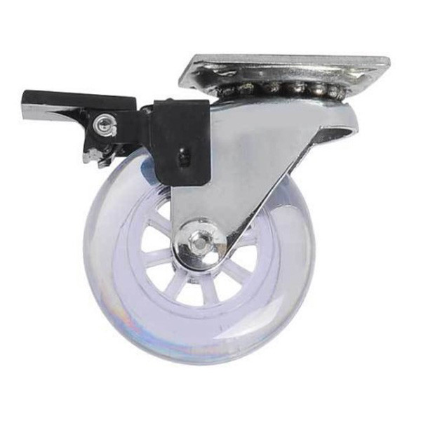 Buy 2 Inch Plate Type Clear Swivel Caster Wheels Silicone Furniture ...