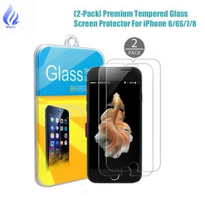 2-Pack  For iPhone 8 Glass Factory Price 0.26mm 9h Tempered Glass Screen Protector, Customized Glass Protector Manufacture OEM