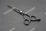 2016 New YF0073 Japanese steel black hair cutting scissor with flower handle