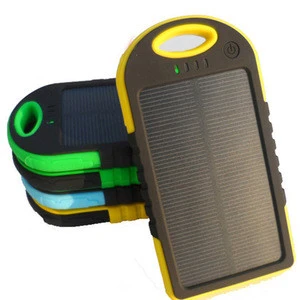 2016 Solar Power Bank 5000mAh Waterproof Powerbank Cargador Portable Solar Charger for Cell Phones