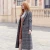 Import 2017 high quality fashion lady jacket slim lapel single breasted houndstooth women winter coat from China