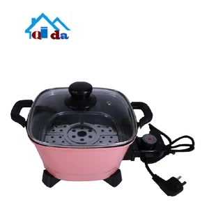 2018 high quality non-stick pan with glass cover non-stick frying aluminum pan mini electric skillet