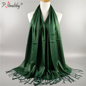 2018 New fashion colorful hijab scarf Knitted fabric scarf plain hijab shawls