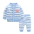 Import 2019 baby autumn and winter new striped heart sweater set wholesale from China