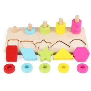2019 Hot sale multifunctional wooden math toys creative education baby wooden toys