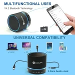 2019 new mini portable wireless speaker bluetooth 4.2 smart light changing with music